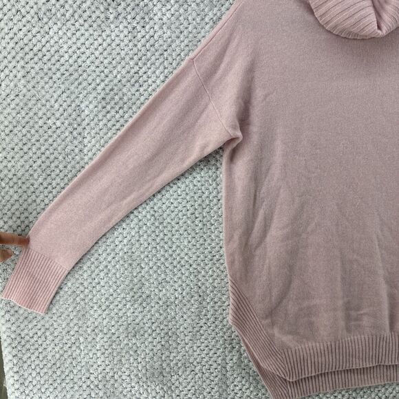 Ann Taylor Sweater Womens XS Pink Cashmere Turtle Neck Oversized Contemporary - Picture 3 of 11